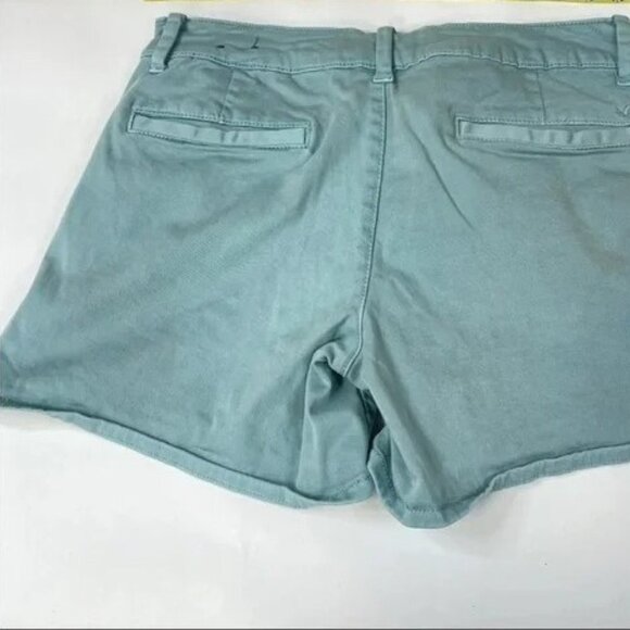 American Eagle Womens MIDI Short Shorts Size 2 Twill Super Stretch Blue - Picture 5 of 13